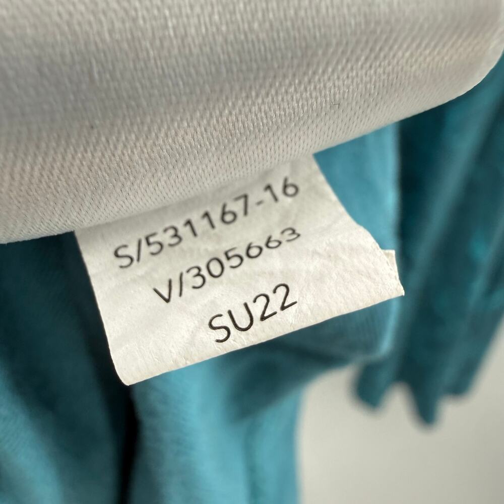 Athleta Dress Womens Size 3X Santorini Patterened Sleeveless Teal Marble Stretch - Picture 11 of 12